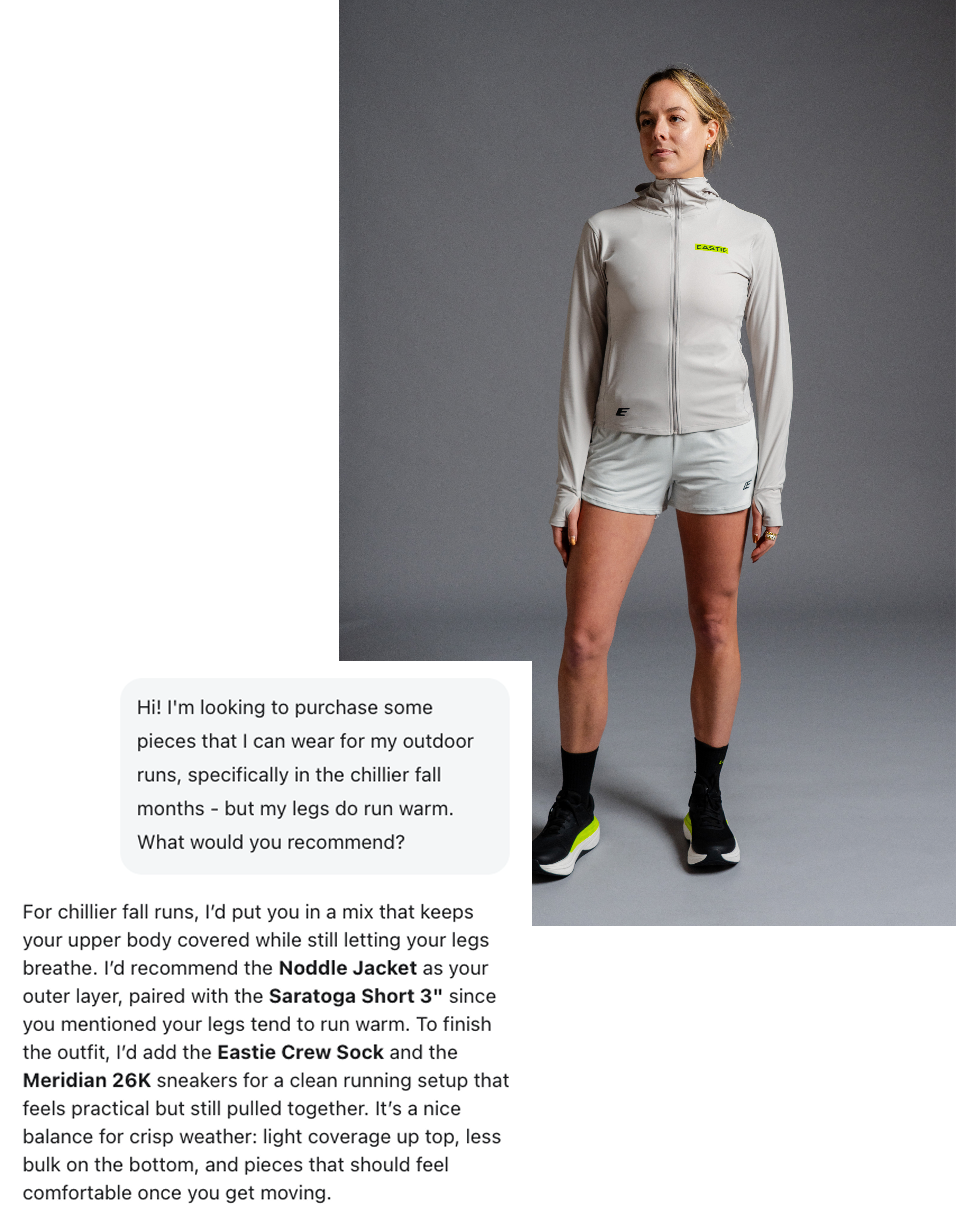 Customer Agent uses the outfit builder custom skill to provide a recommendation to a customer.