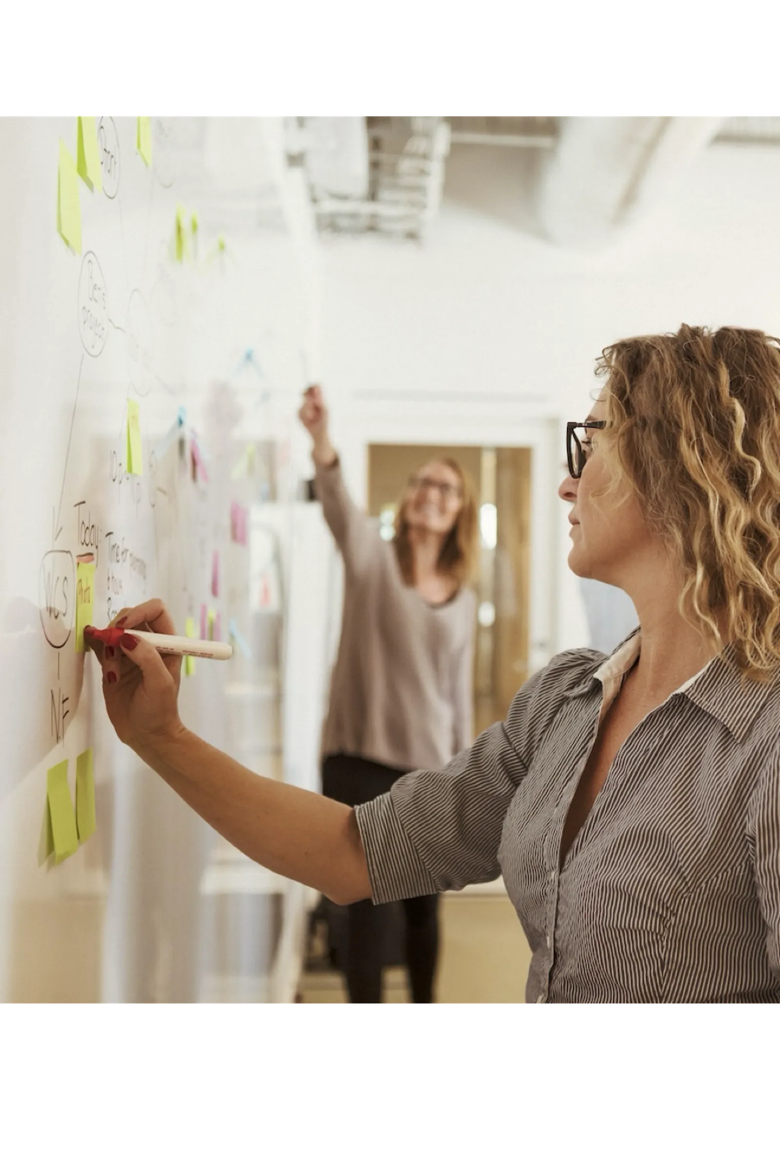 Women at a whiteboard