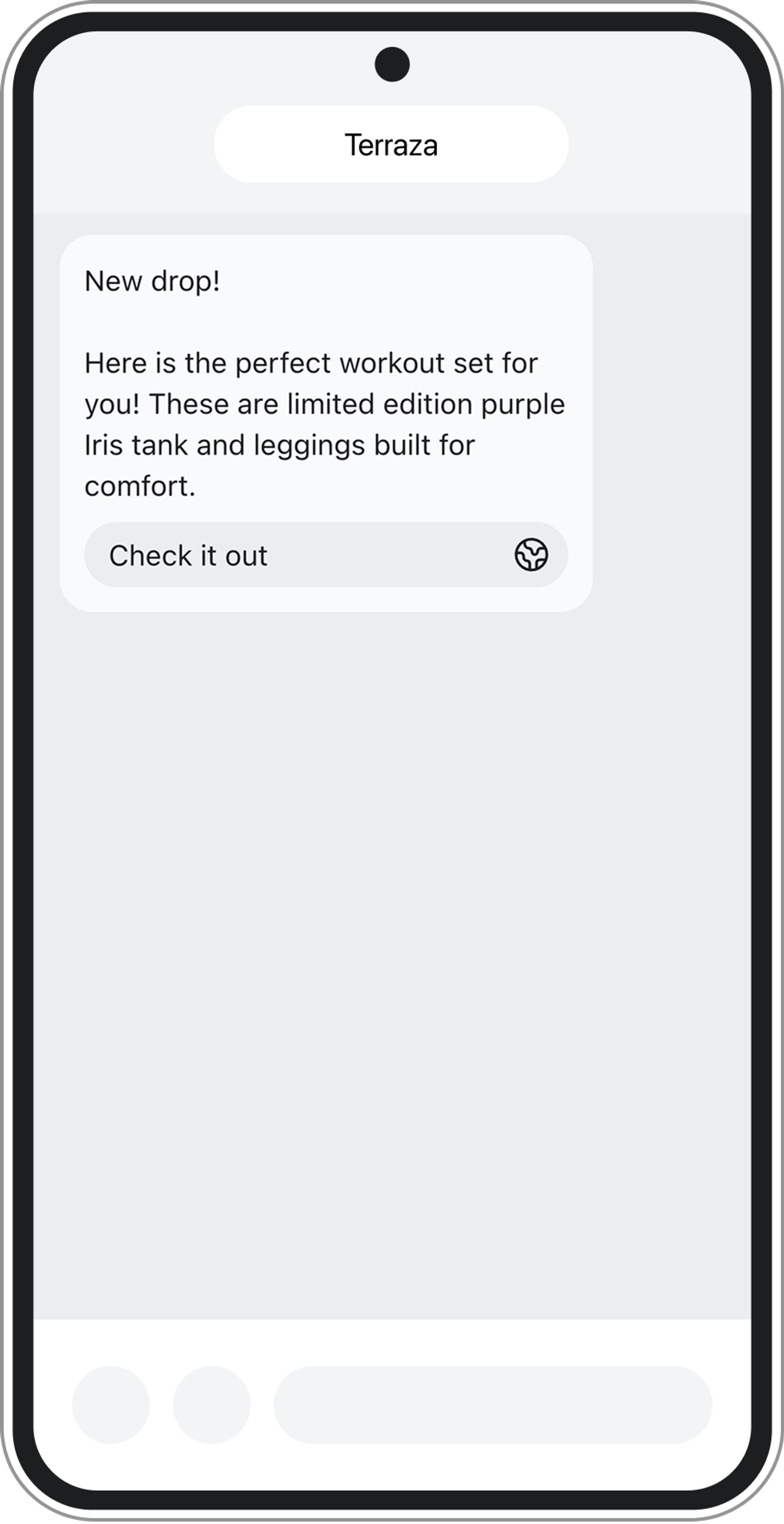 Basic RCS message with a quick action