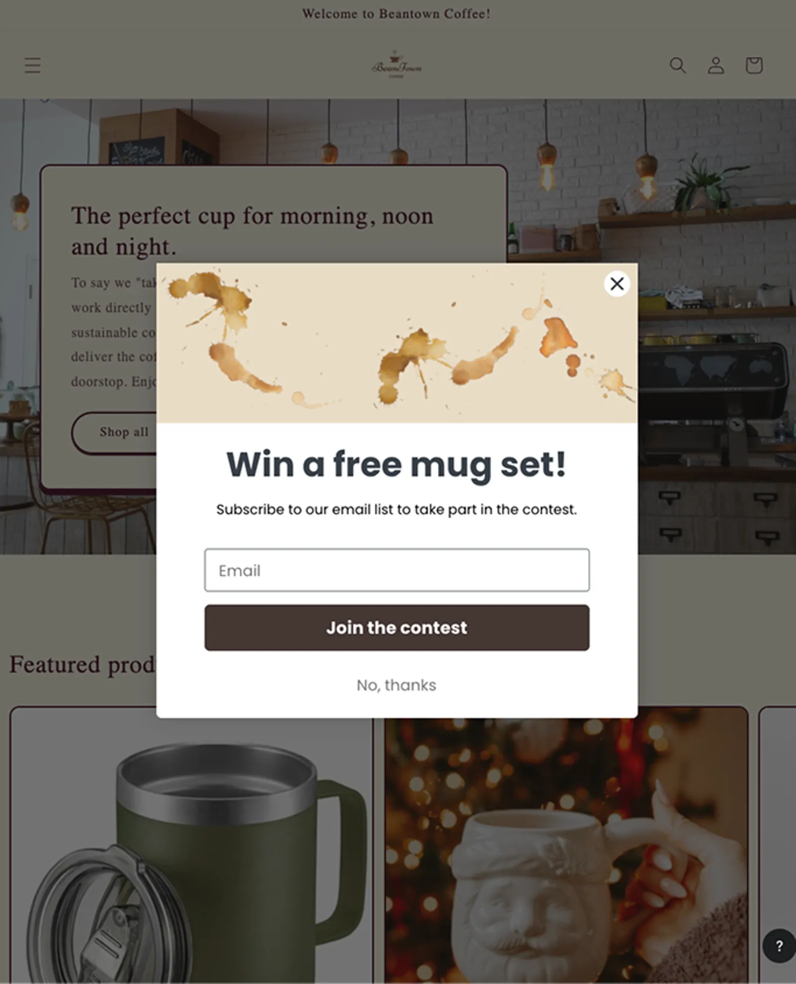 Giveaway sign-up form