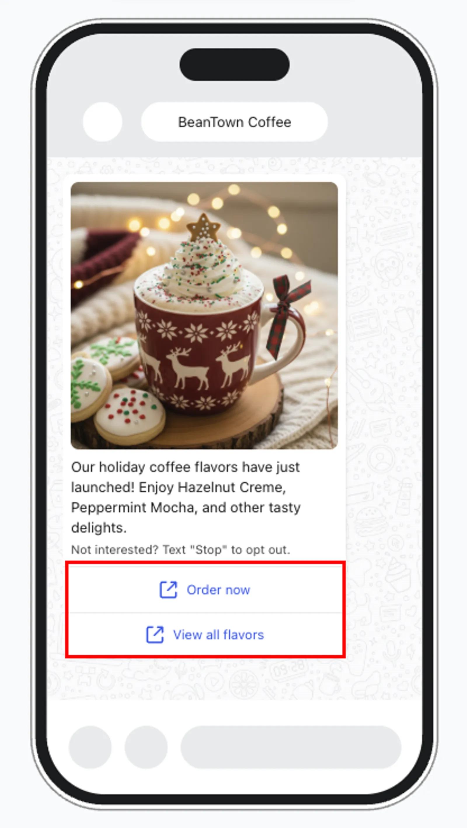 WhatsApp template buttons