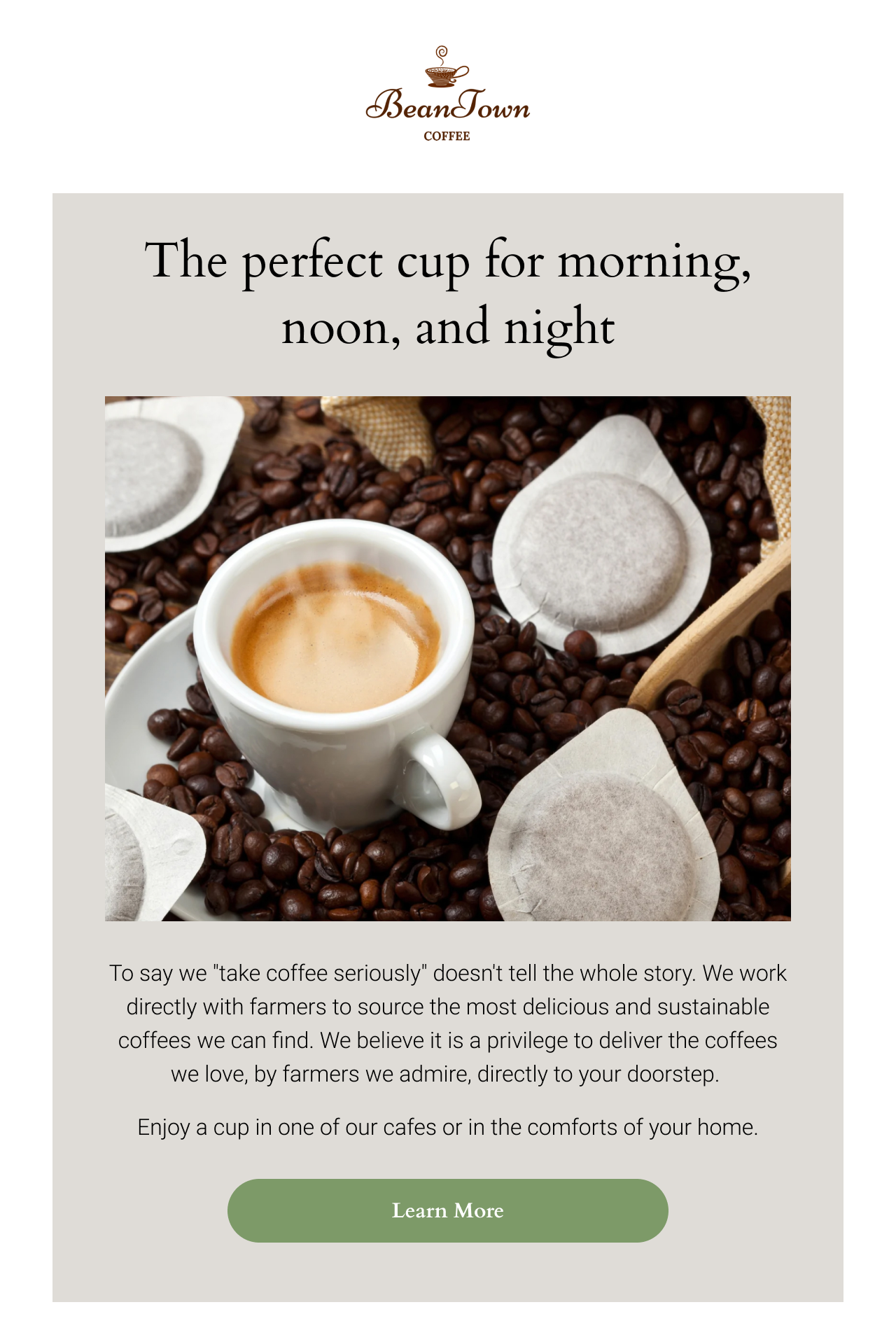 Beantown designs an educational campaign to teach subscribers about their coffee.