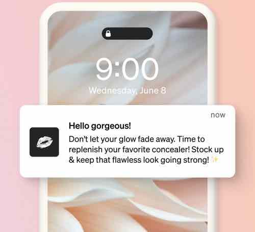 SWAK push notification that reminds someone to stock up on an item.