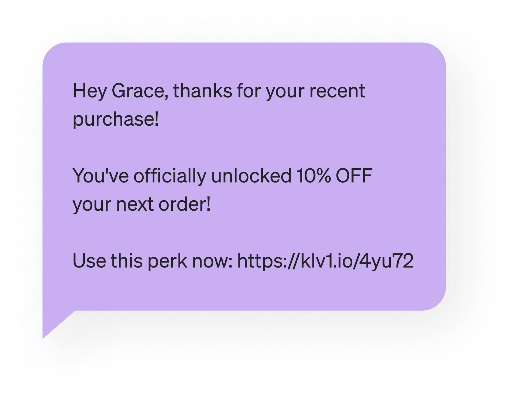 VIP flow message