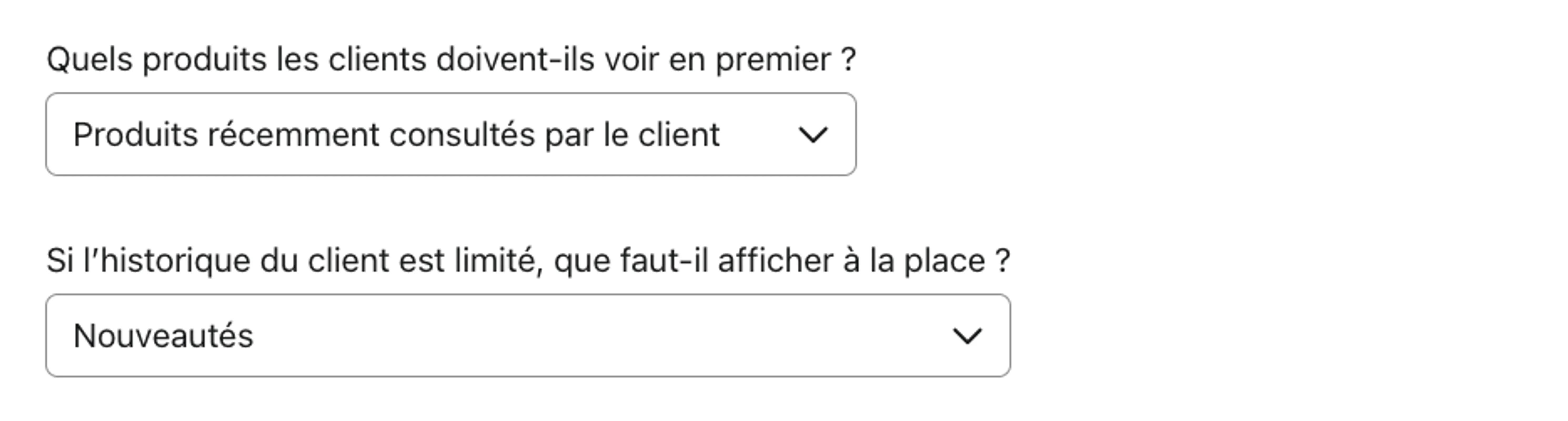 Aperçu de la logique utilisée pour créer le flux Récemment consulté.