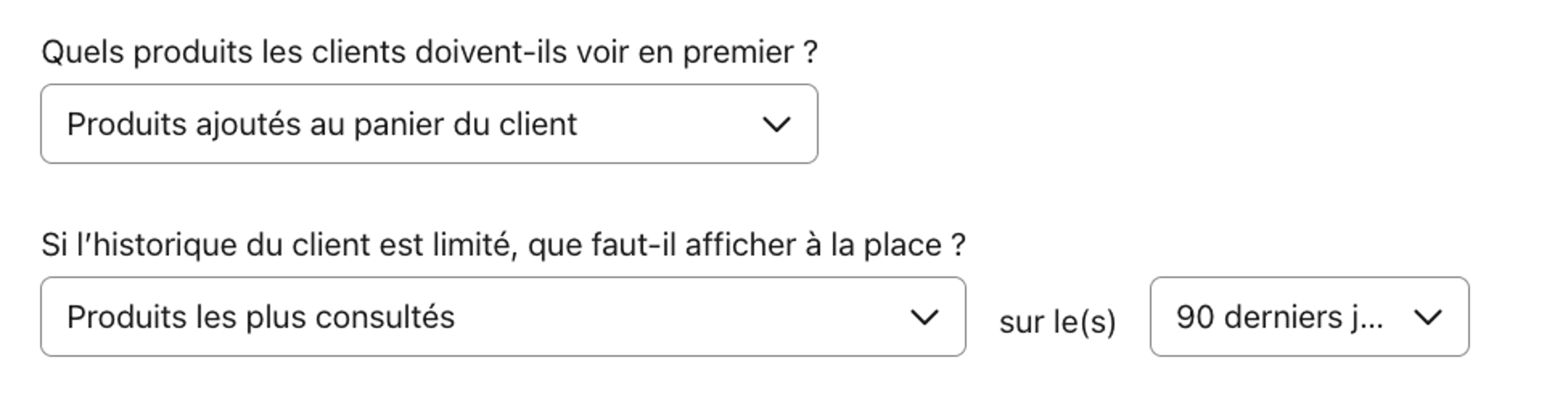 Aperçu de la logique utilisée pour créer un flux Ajouté au panier.