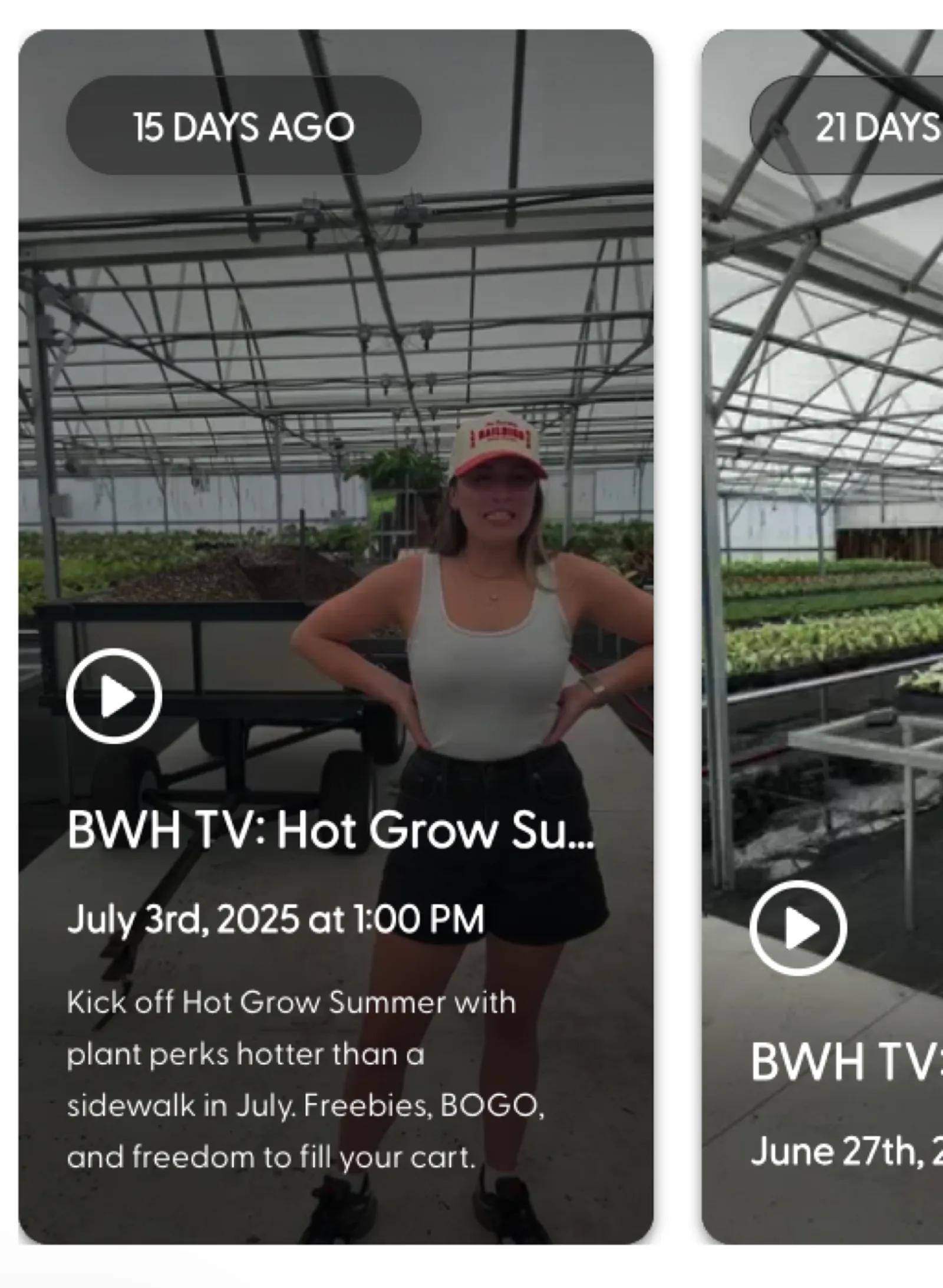 Example events that are recorded and posted on the BWH website.