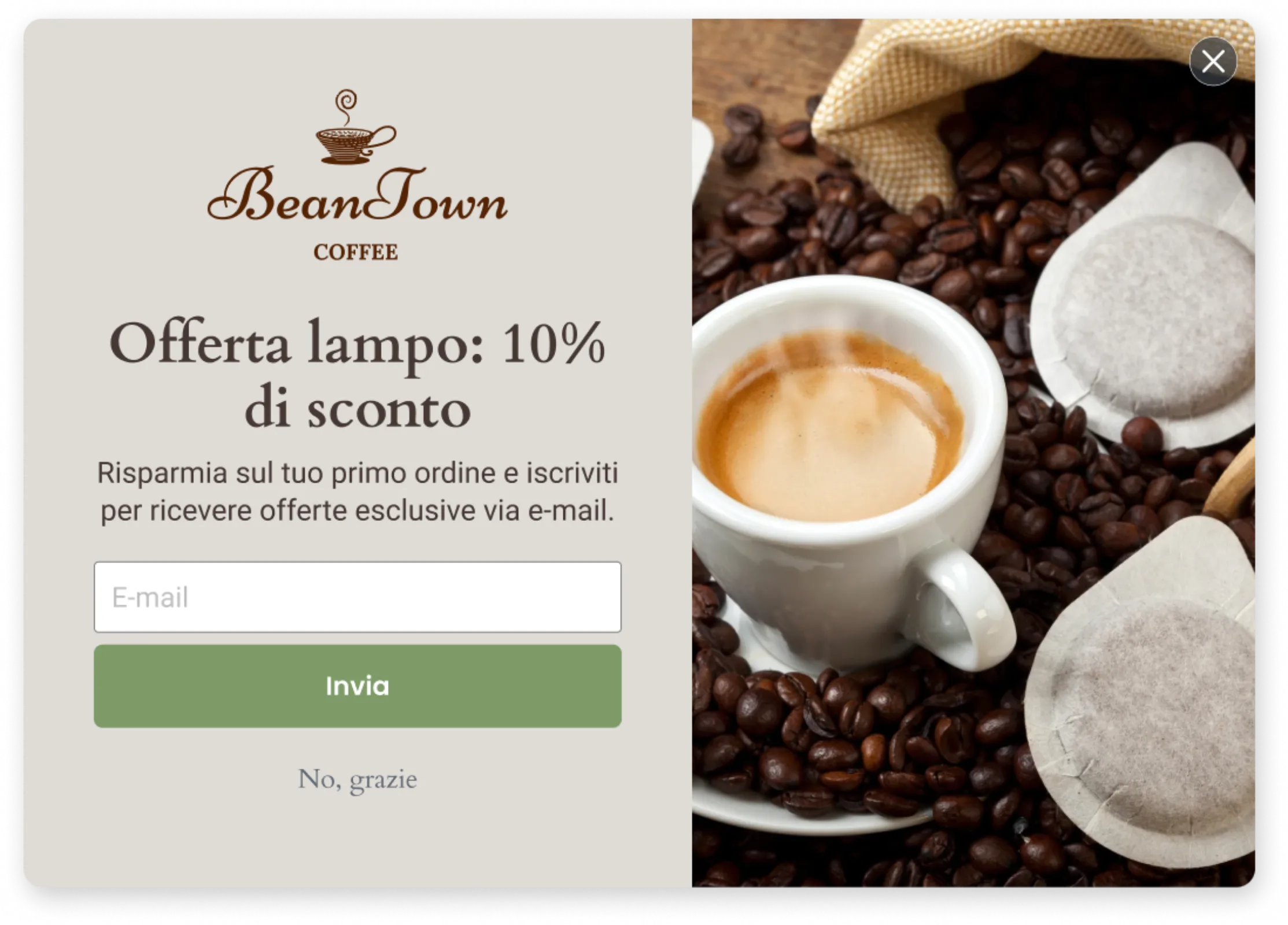 Limited-time 10% off form.