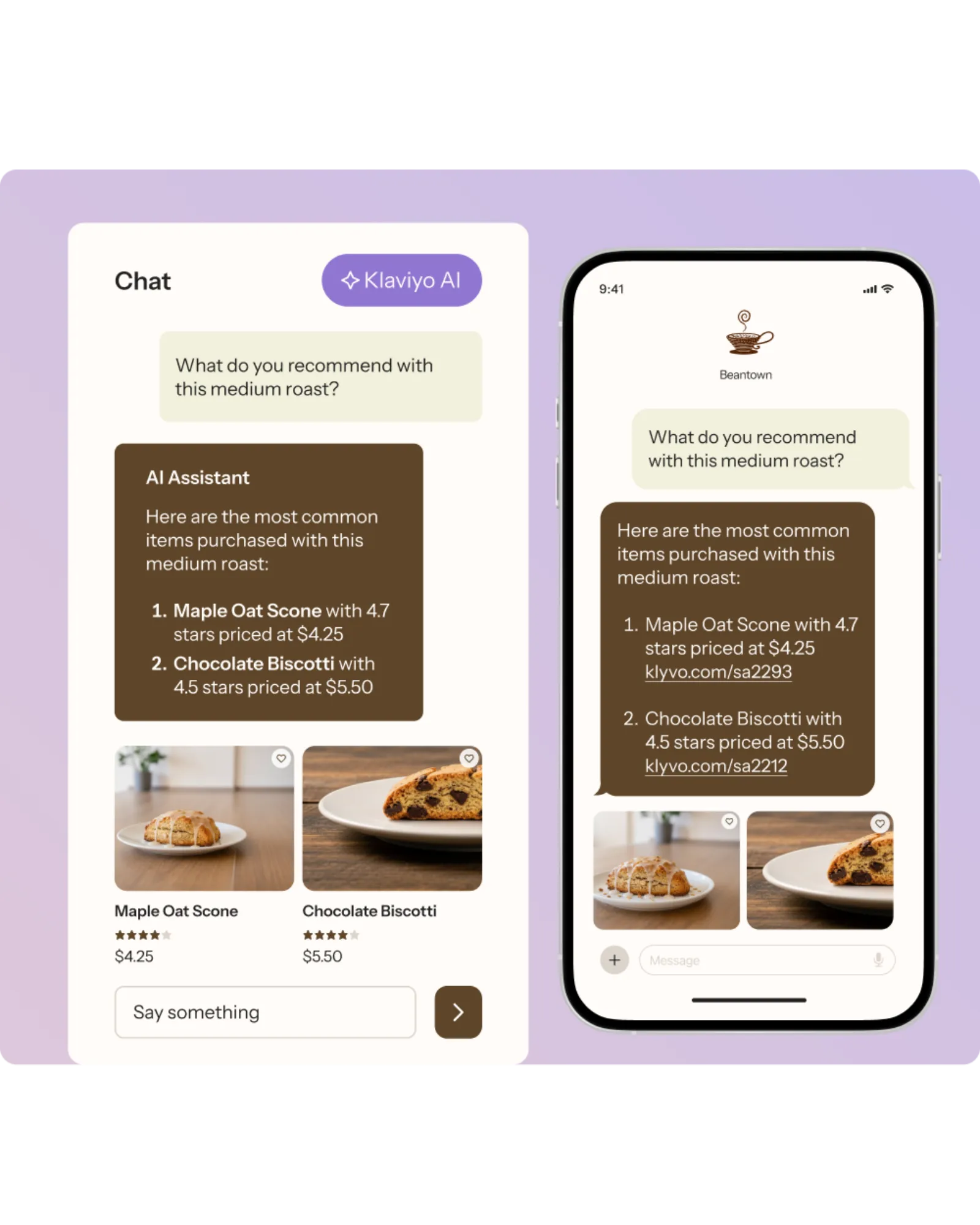 A chat message sent by the customer to Beantown's AI Customer Agent