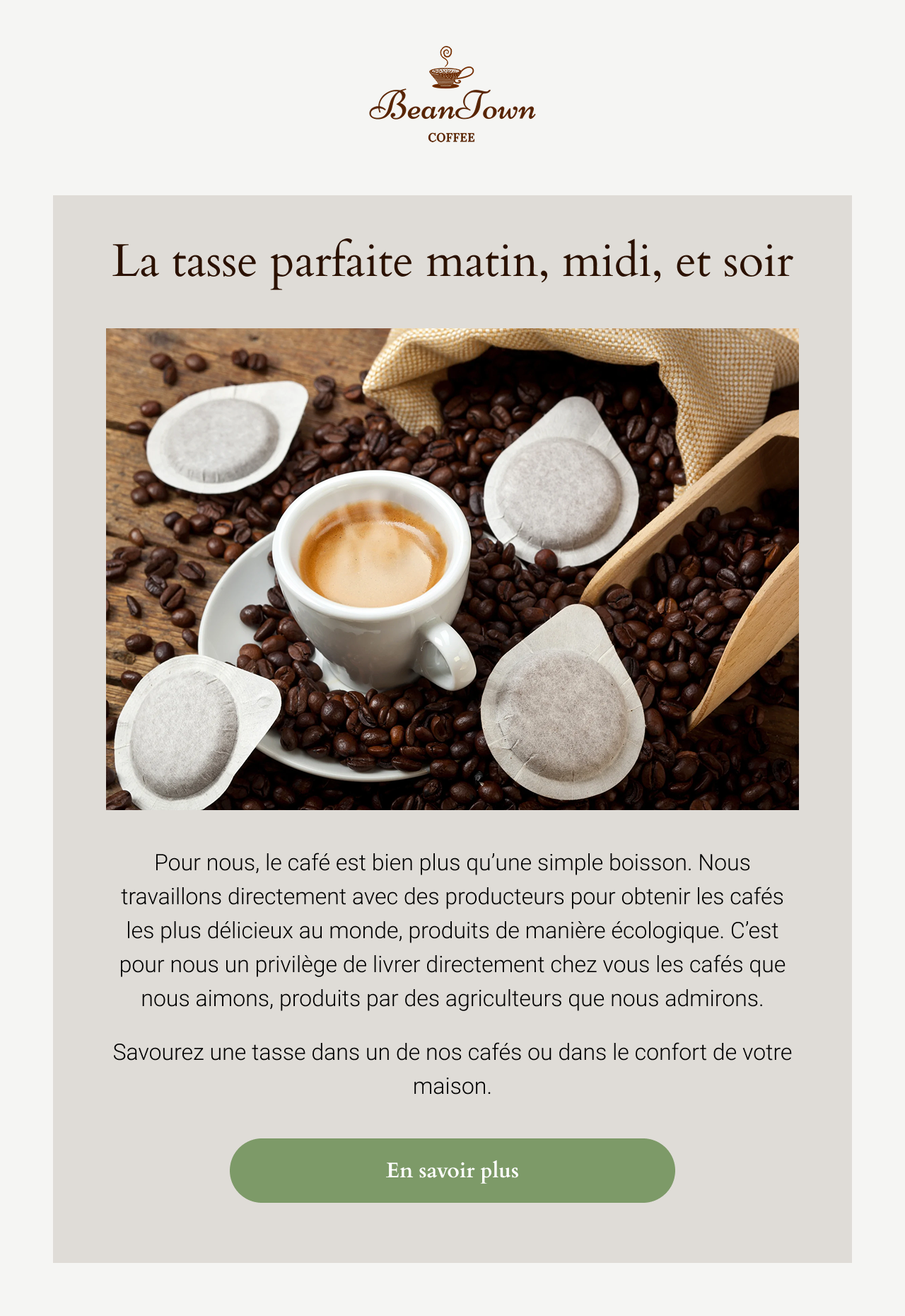 Beantown met en place une campagne de sensibilisation pour informer ses abonnés sur son café.