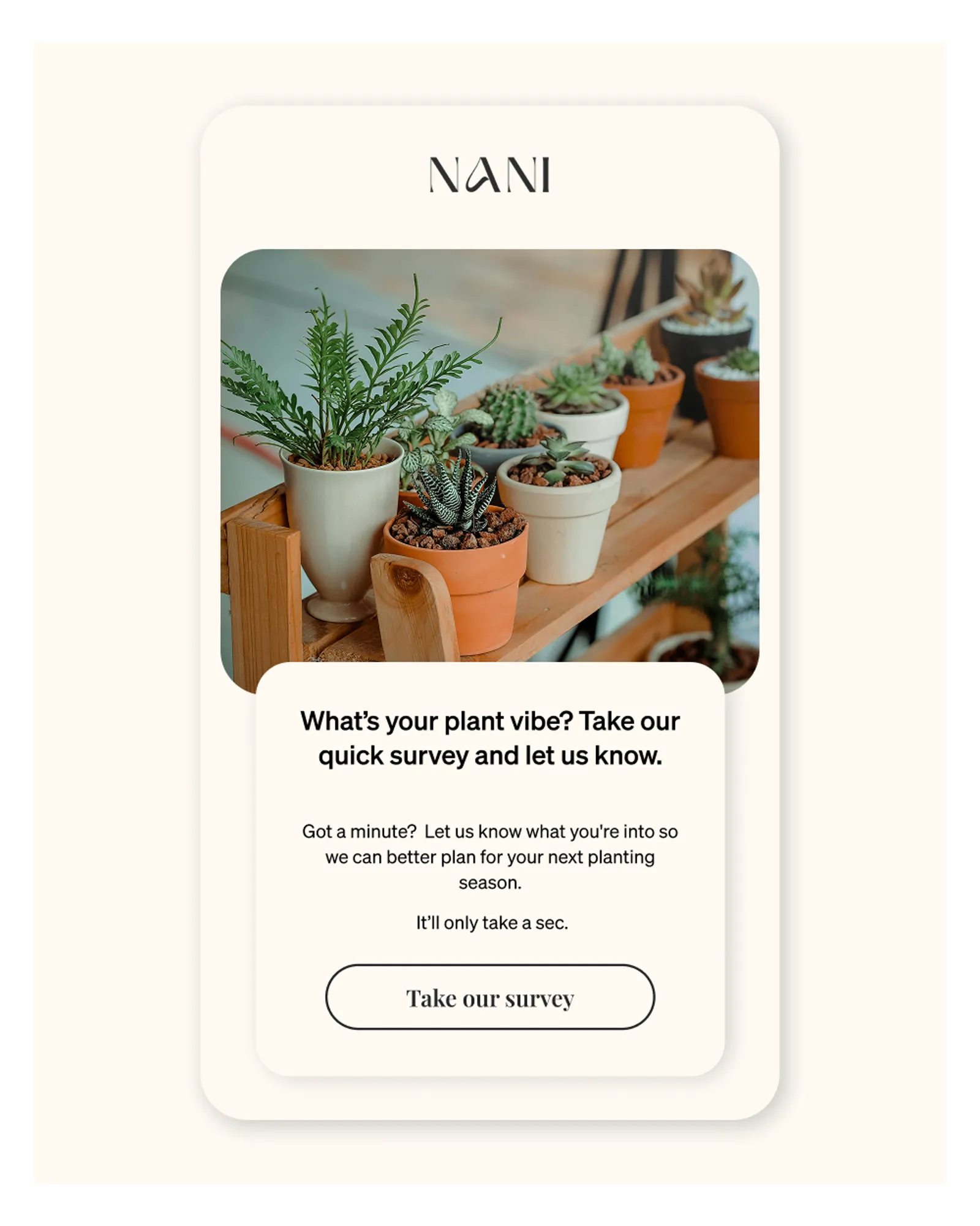 An example survey prompt.