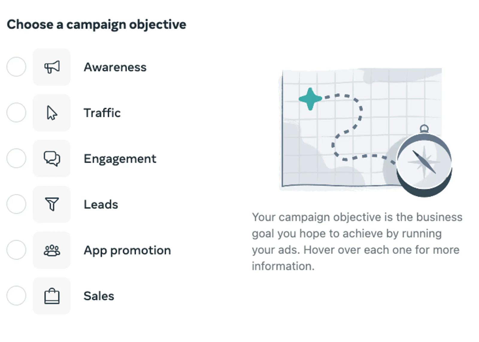 Meta 6 ad objectives