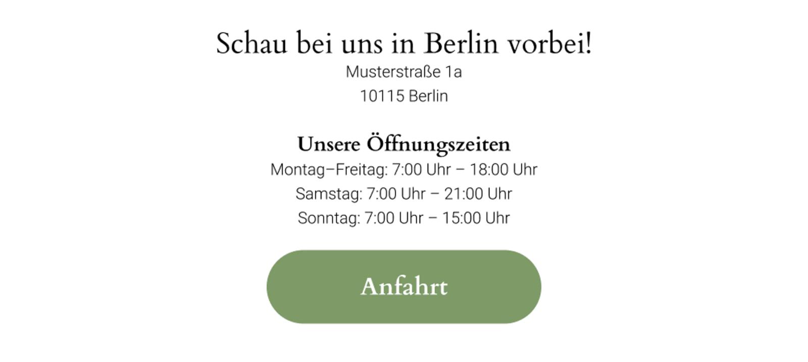 Ladenöffnungszeiten von Beantown mit Wegbeschreibung