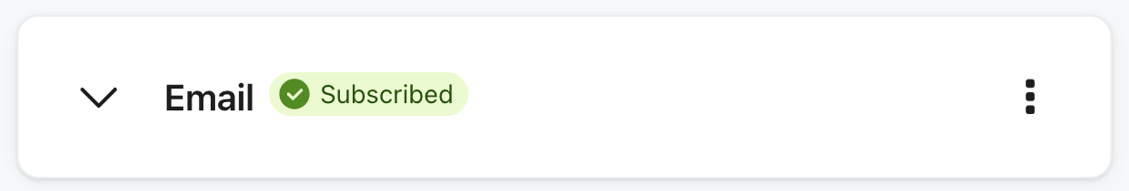 Email consent status box within a Klaviyo profile