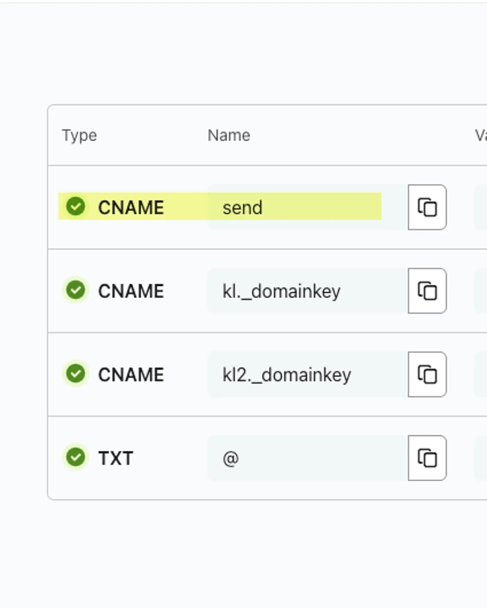 Example of a CNAME record
