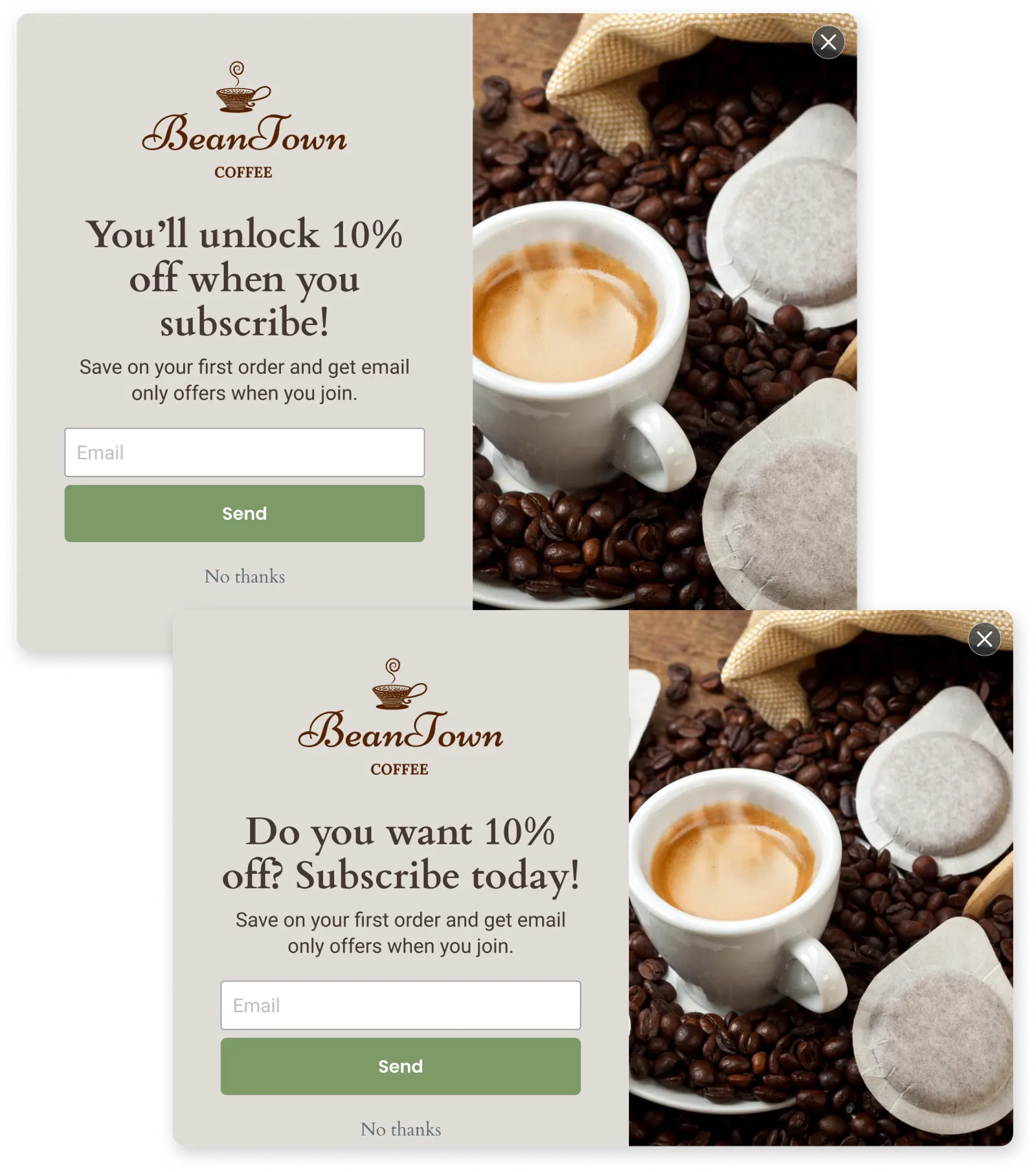 A/B testing form copy