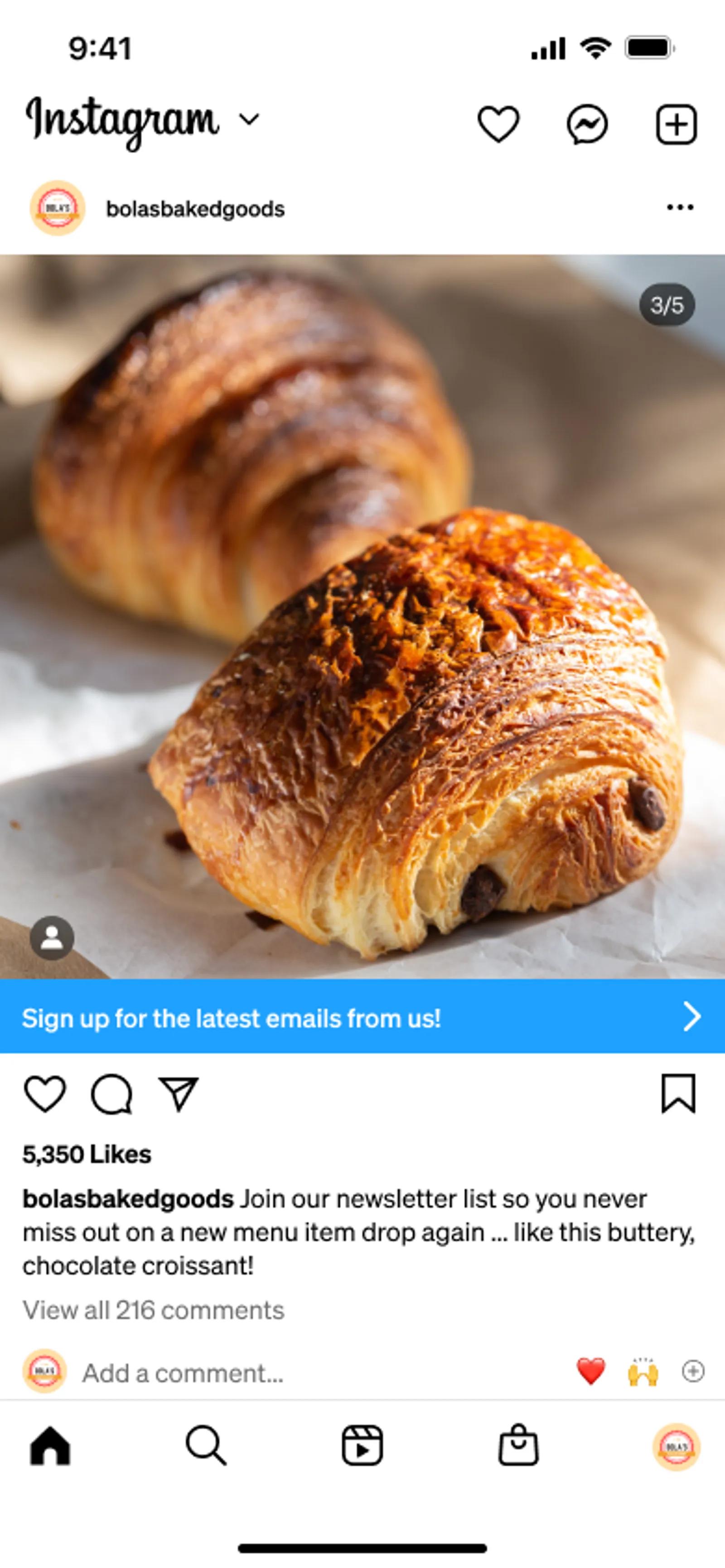 Social media lead ad