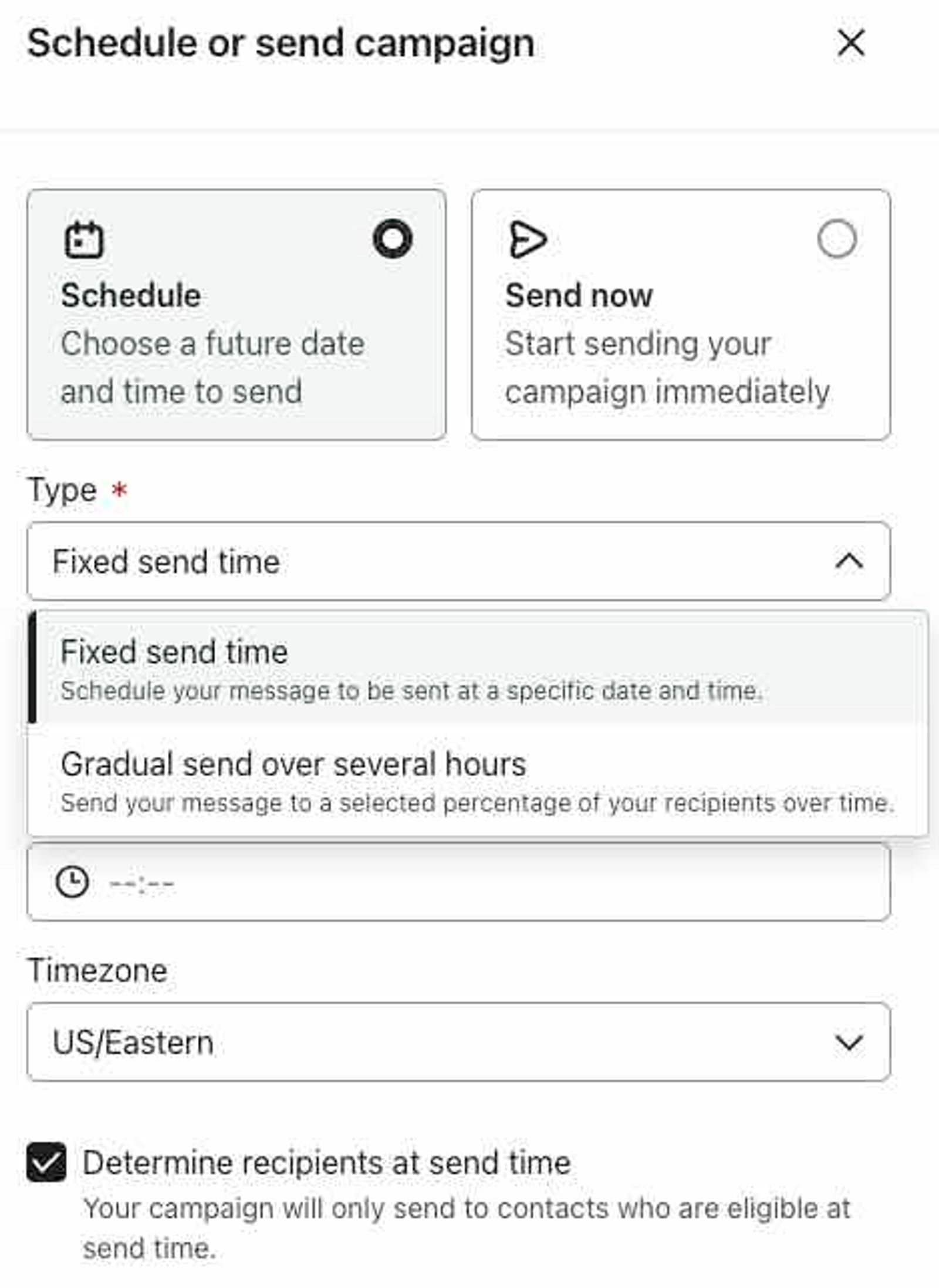 Image showing how to select Smart Send Time in Klaviyo.