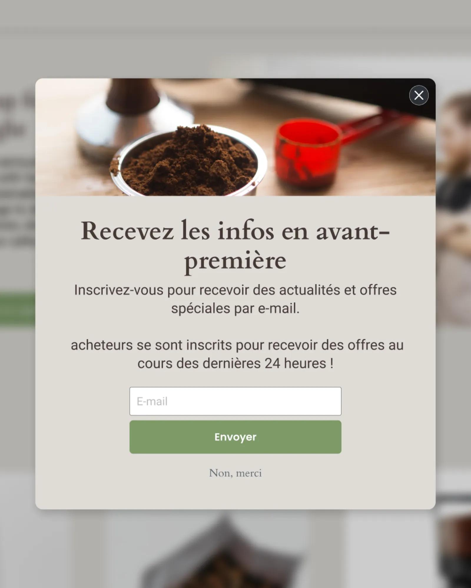 Exemple de formulaire d’inscription Beantown Coffee indiquant que 200 personnes se sont inscrites au cours des dernières 24 heures