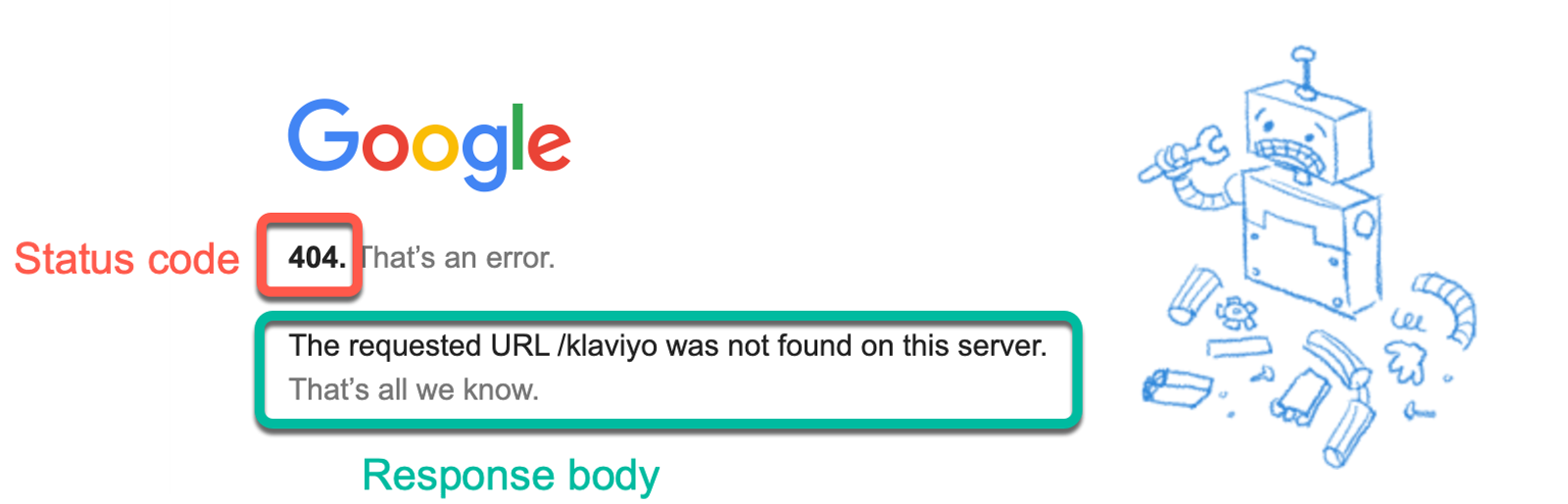 Google 404 error