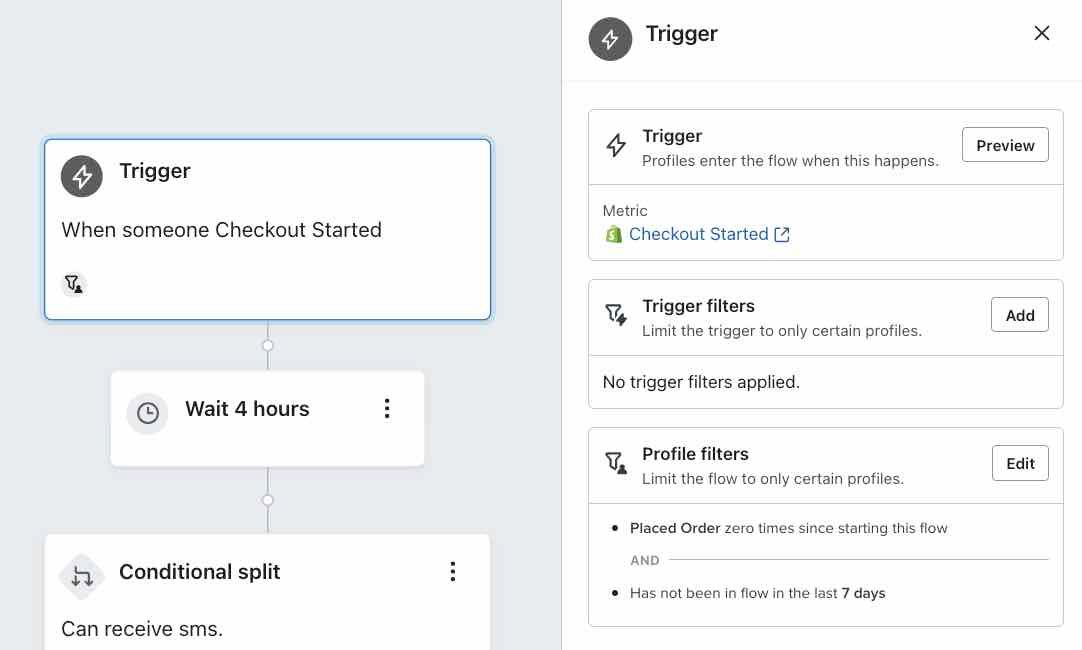 Click trigger and then Preview. 