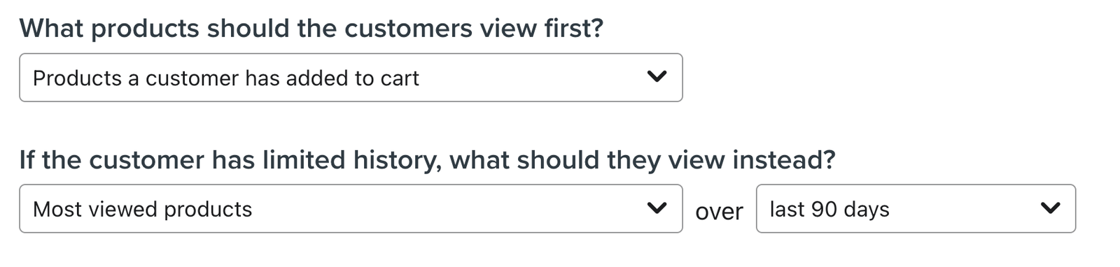 Preview of the logic used to build an Added to cart feed