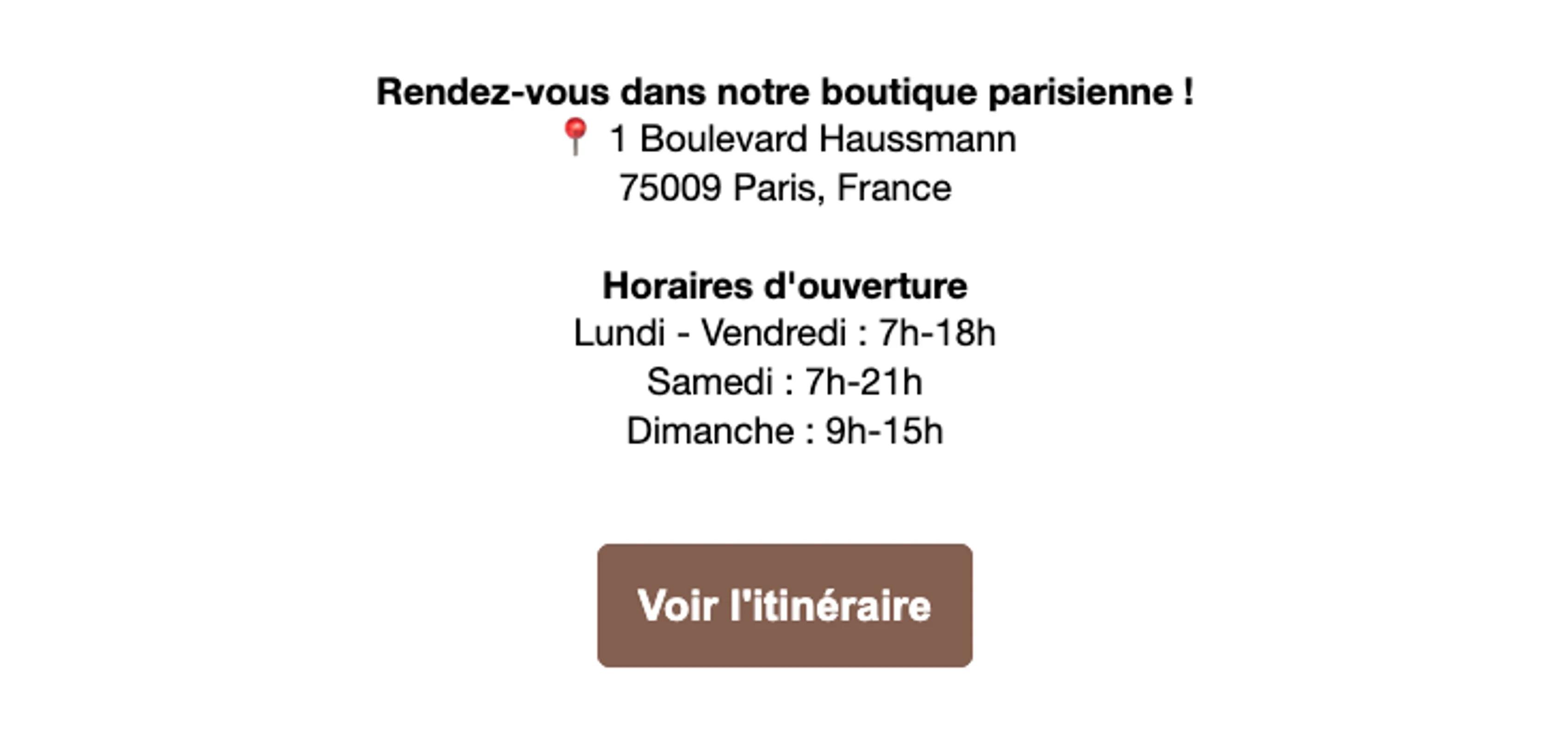 Heures d’ouverture et itinéraire de la marque Beantown