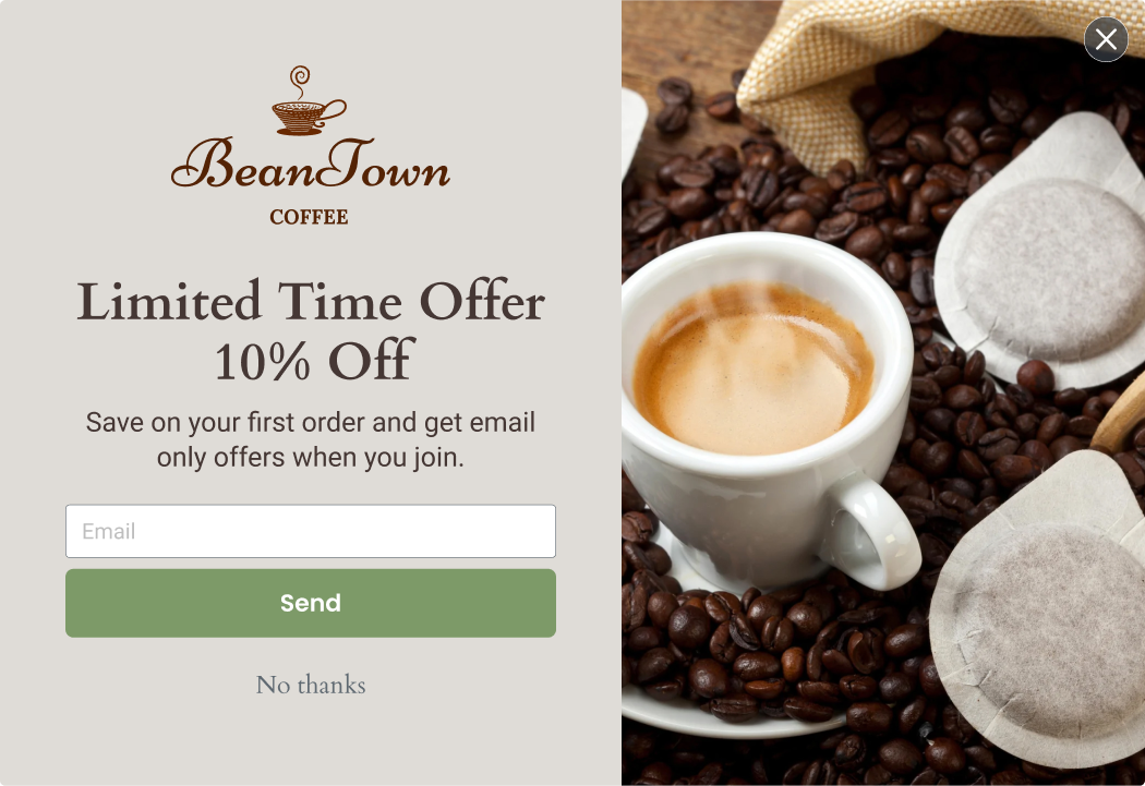 Limited-time 10% off form.