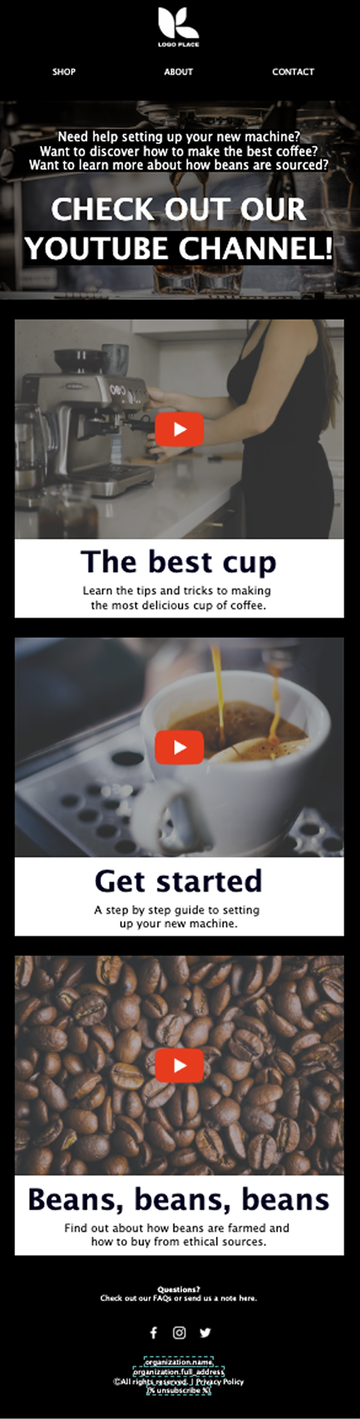 An email promoting educational content to support product usage