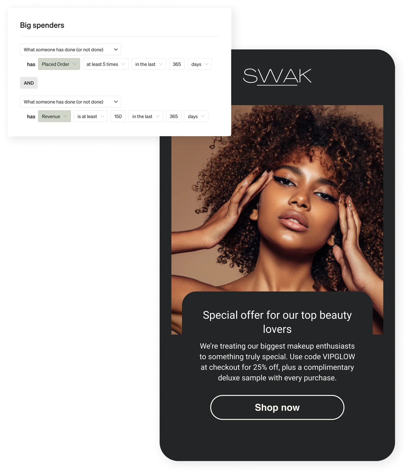 Exclusive discount offered to big spenders