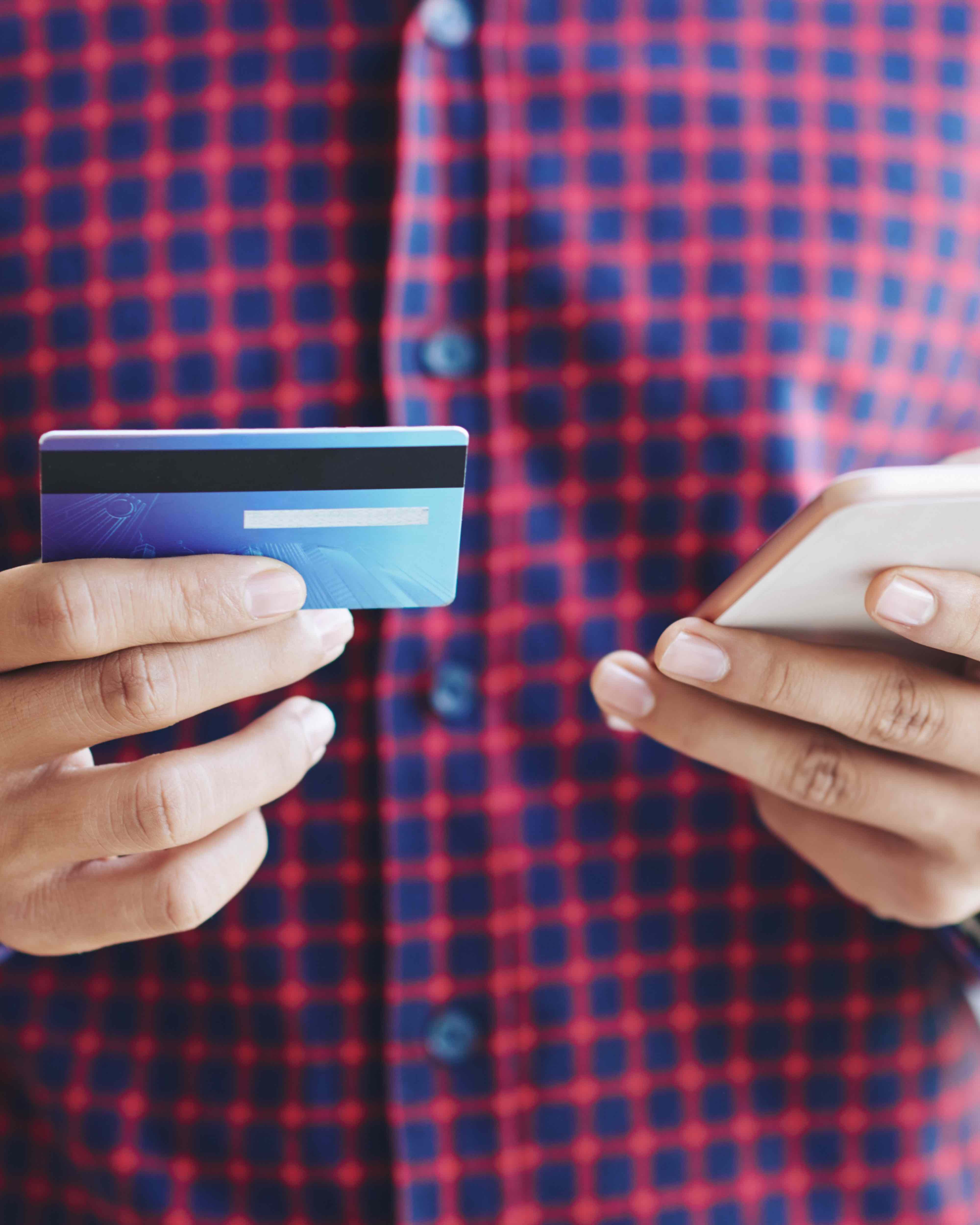 Image of a customer placing an order on their phone.