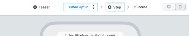 The (+) Step button selected in the form editor for an example email-only form.