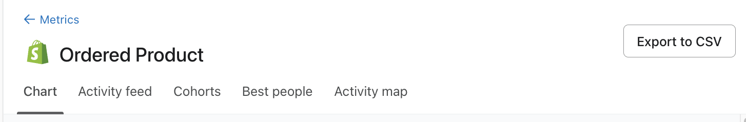 Export to CSV button