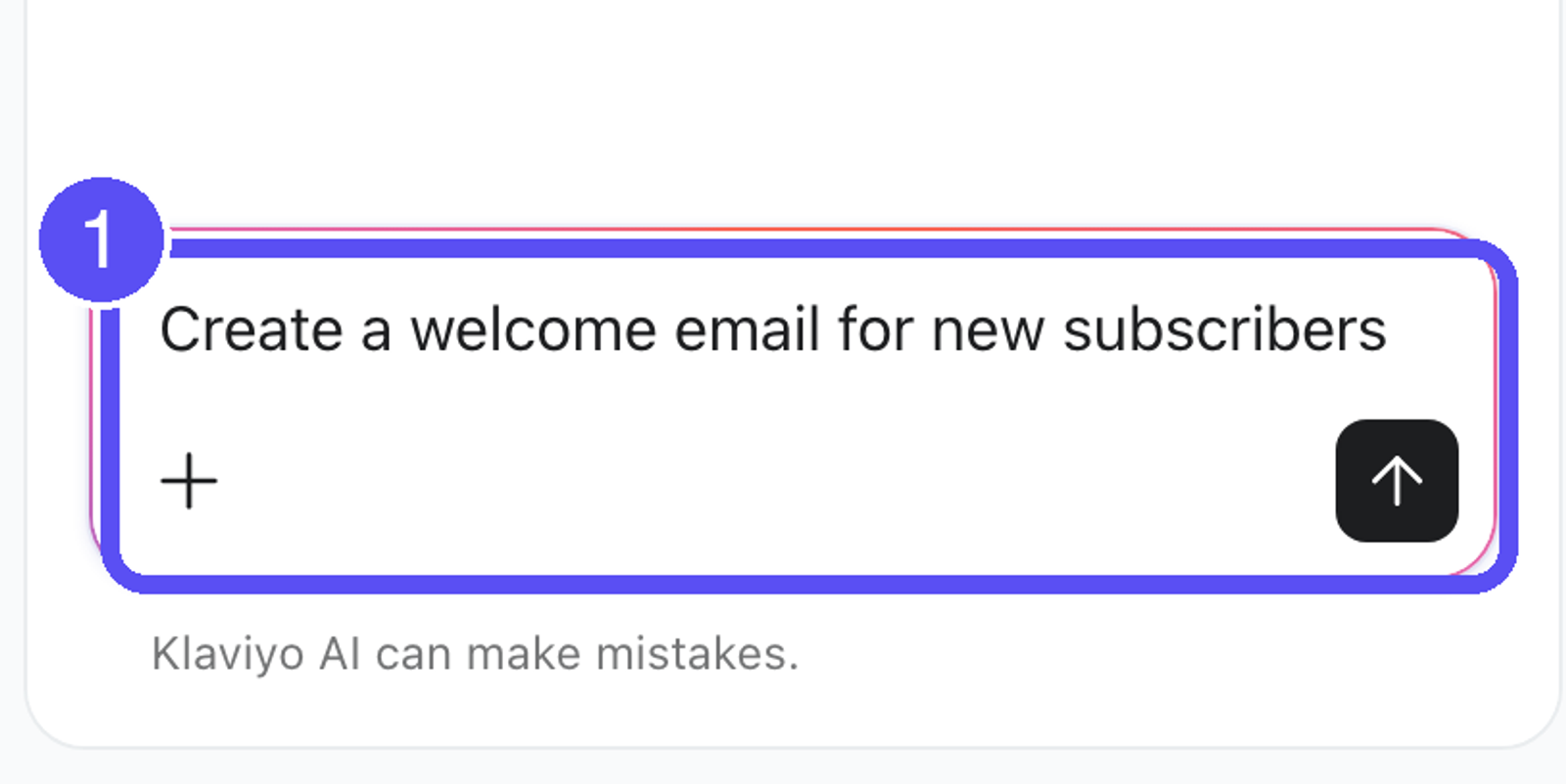 Composer chat panel with a campaign prompt typed in the message box, ready to send.