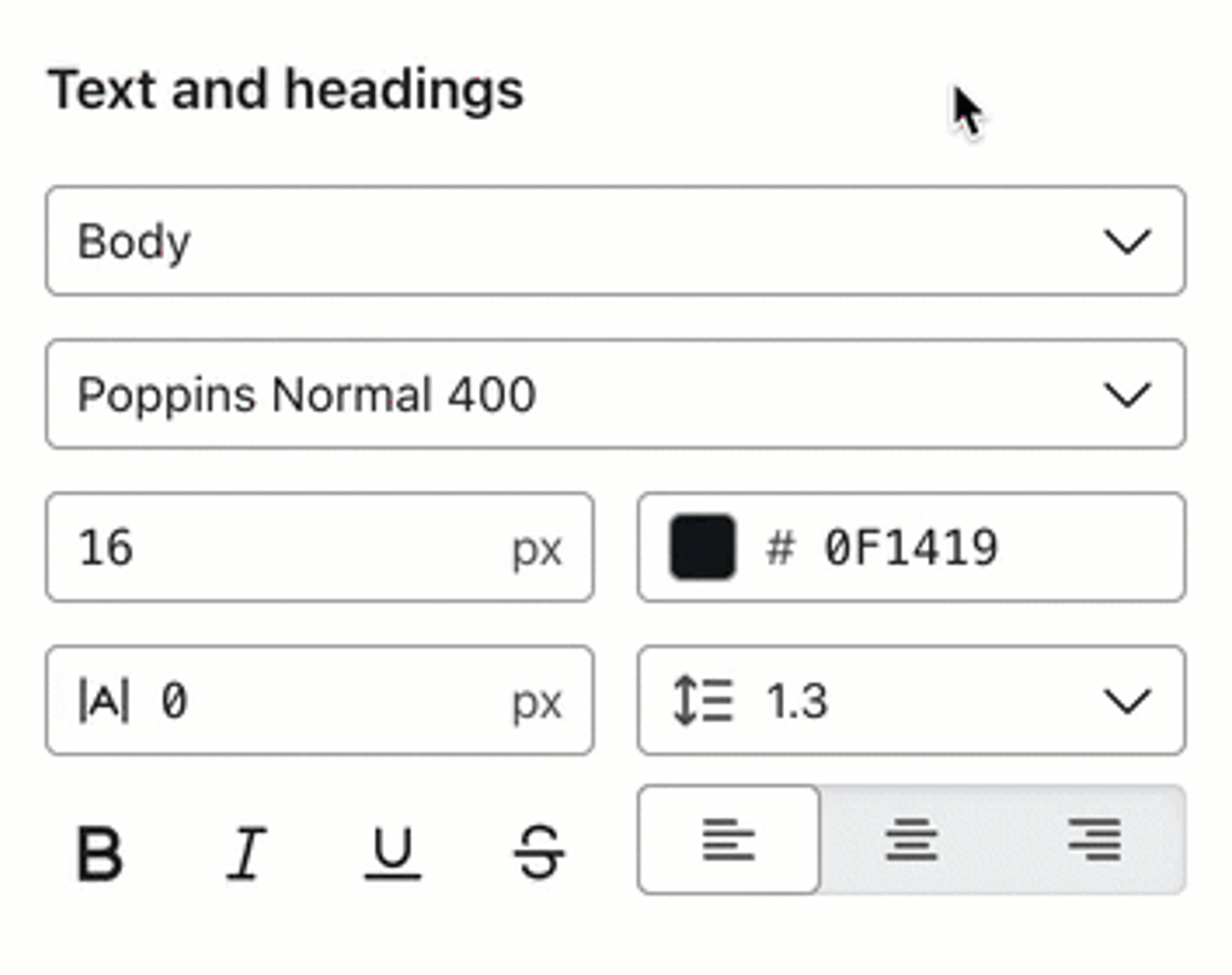Text and Headings