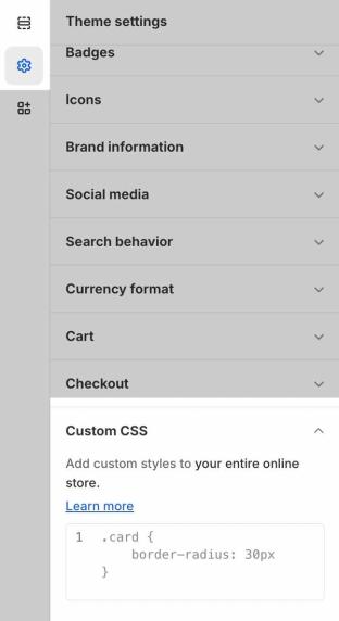 custom css field
