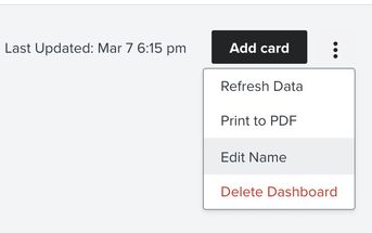 Three dot menu open with edit name chosen from dropdown