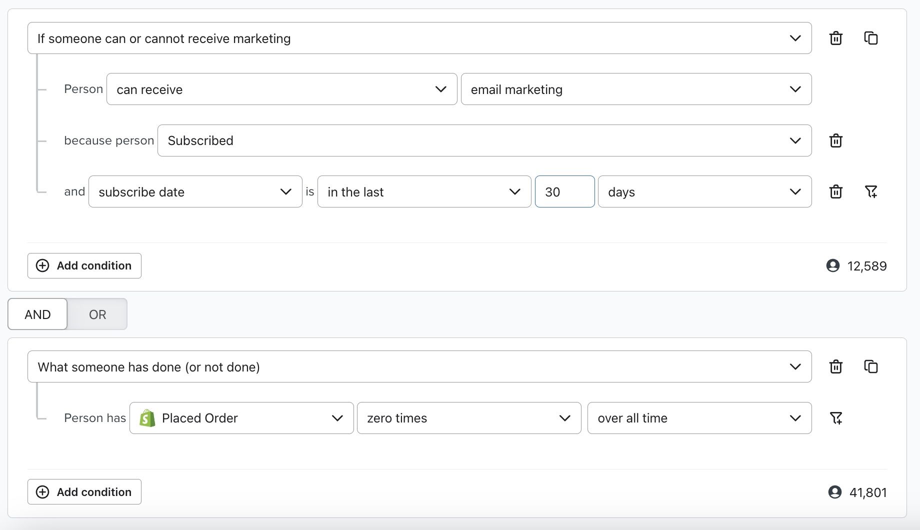 Recent subscribers segment