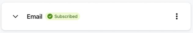 profile that is subscribed to email