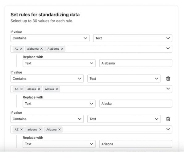 Transformation bulder for standarize states pre-built transformation
