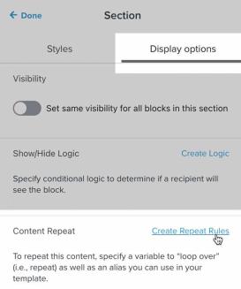Create repeat rules