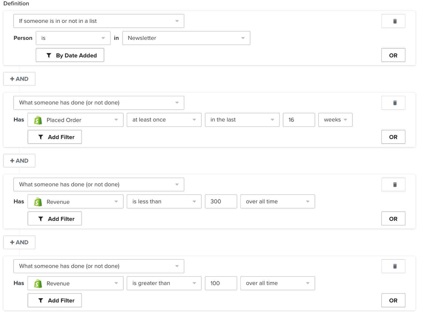A segment of customers who could convert to becoming big spenders
