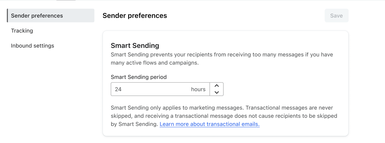 Smart sending modal