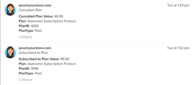 WooCommerce subscription information in Klaviyo metrics