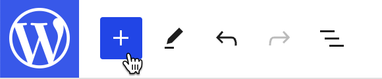 The + option in the Wordpress visual editor