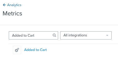 At the top of the Metrics page there is a searchbar where you can search for different metric by name.