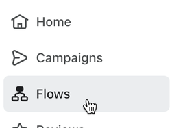 The Flows tab button