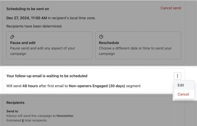 Option to cancel a follow-up email
