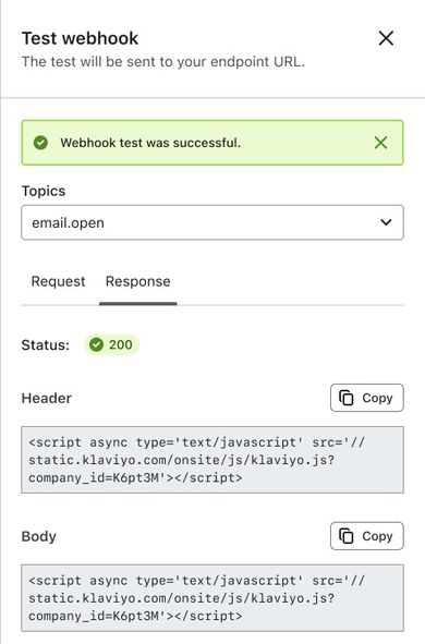 Test successful indicator