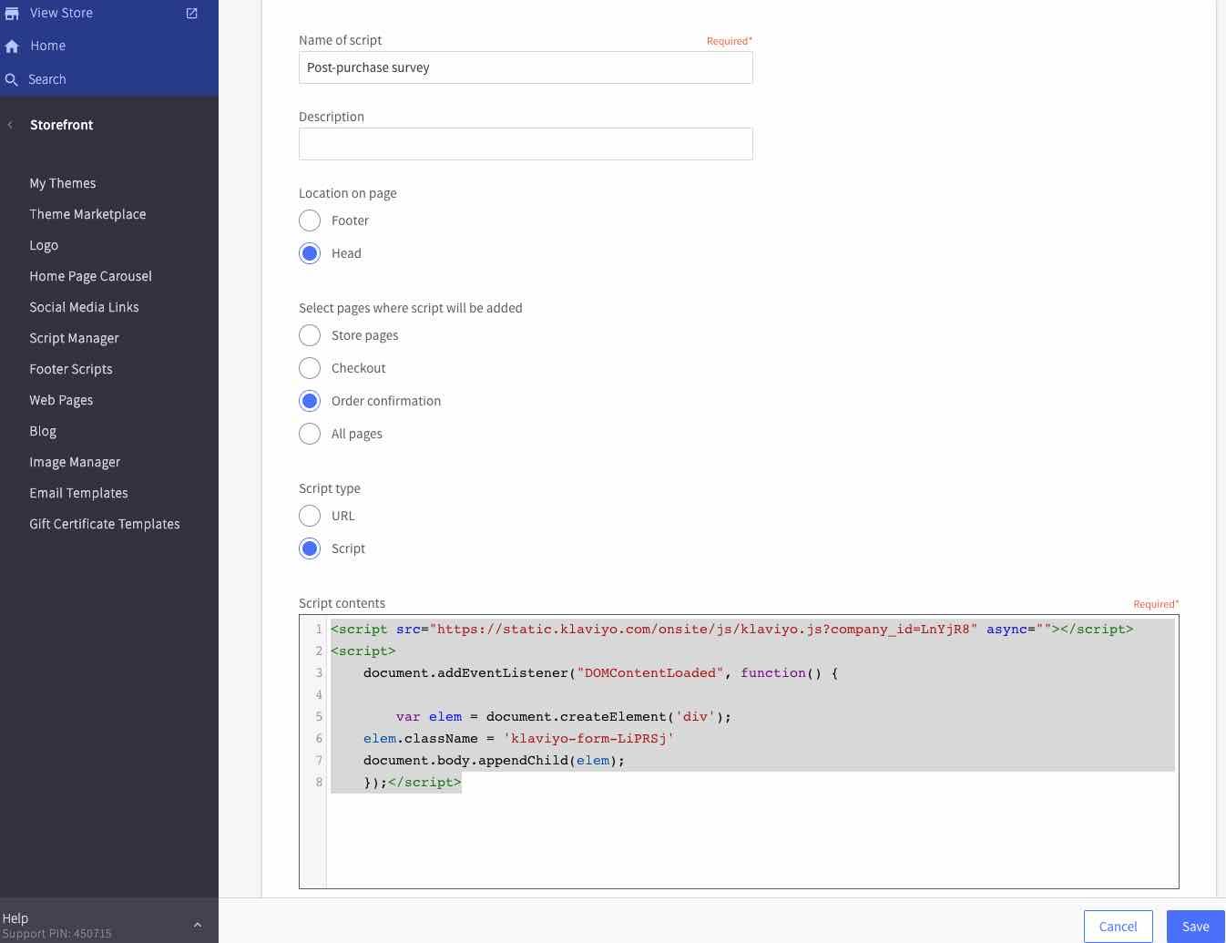 How to embed a sign-up form on your BigCommerce order confirmation
